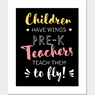 Pre-K Teacher Gifts - Beautiful Wings Quote Posters and Art